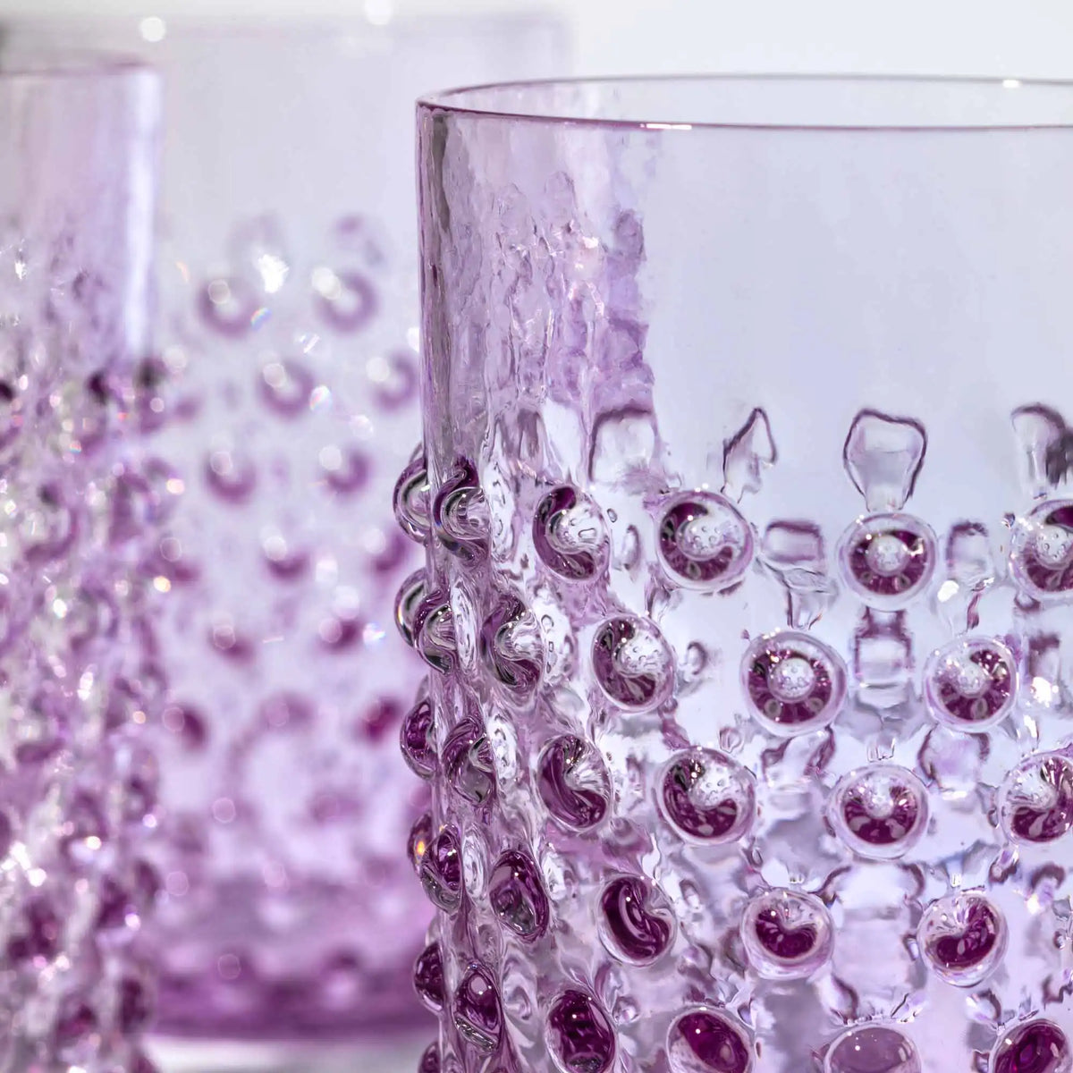 Hobnail glasses