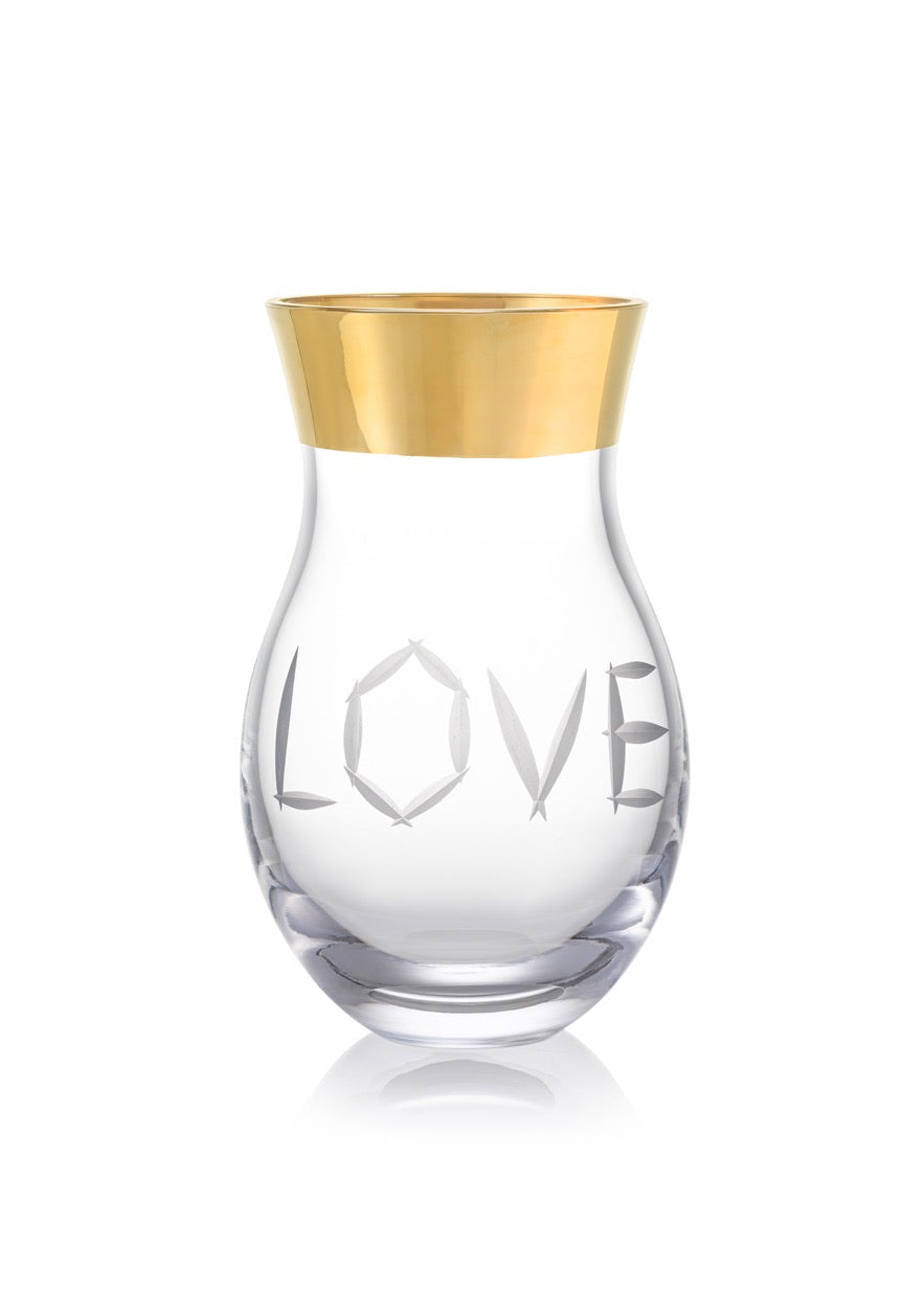 Love váza zlato 27/42 cm