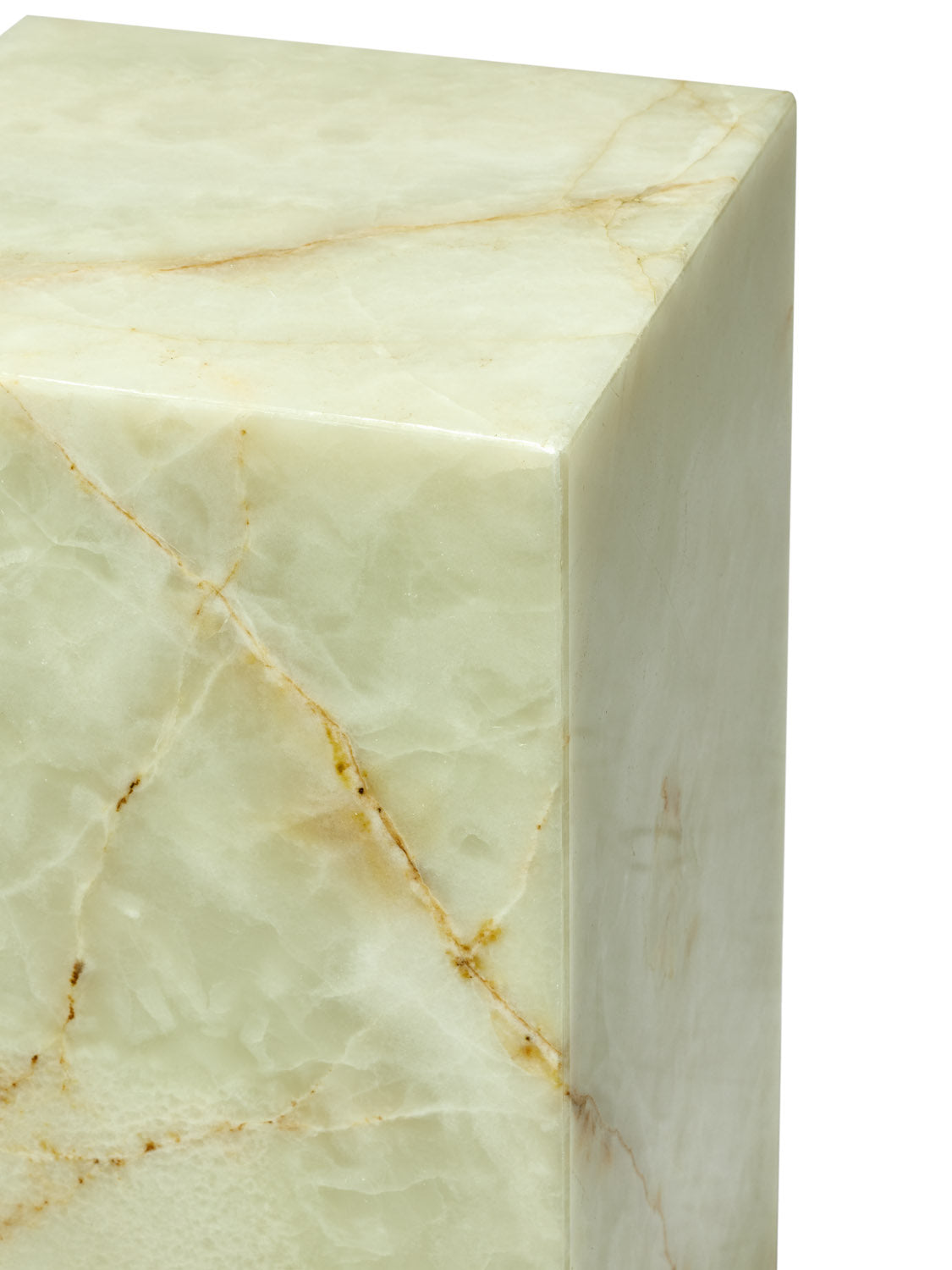 Stone pedestal - green onyx