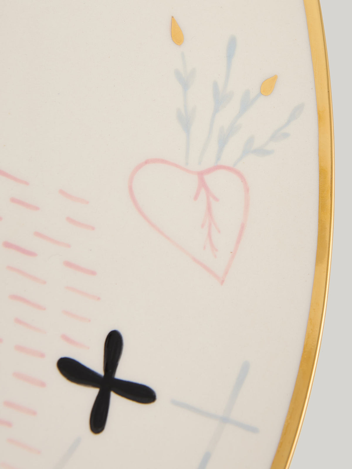 Naive pond oval plate