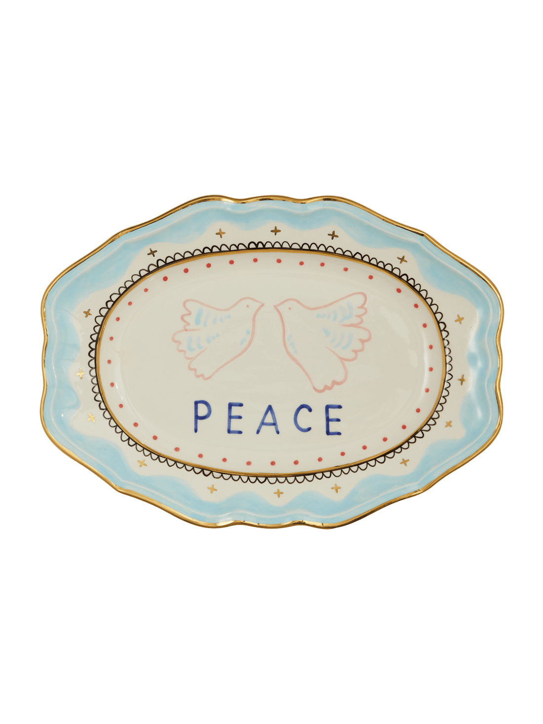 Peace oválný talíř