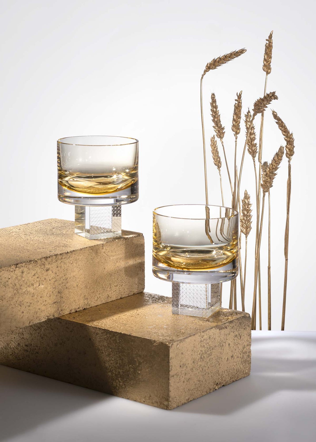 Amber Whiskey Cube glasses