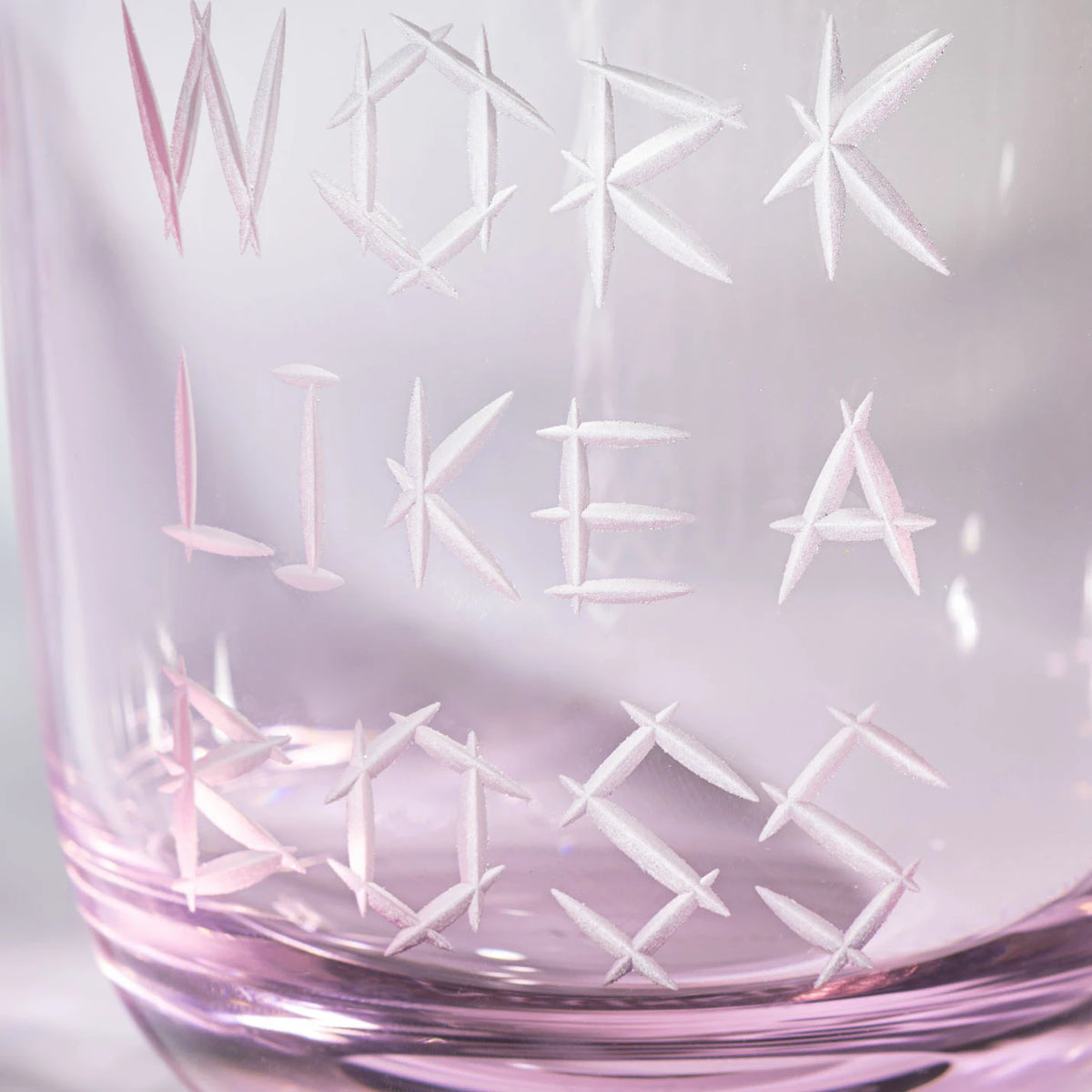 Work like a boss sklenice