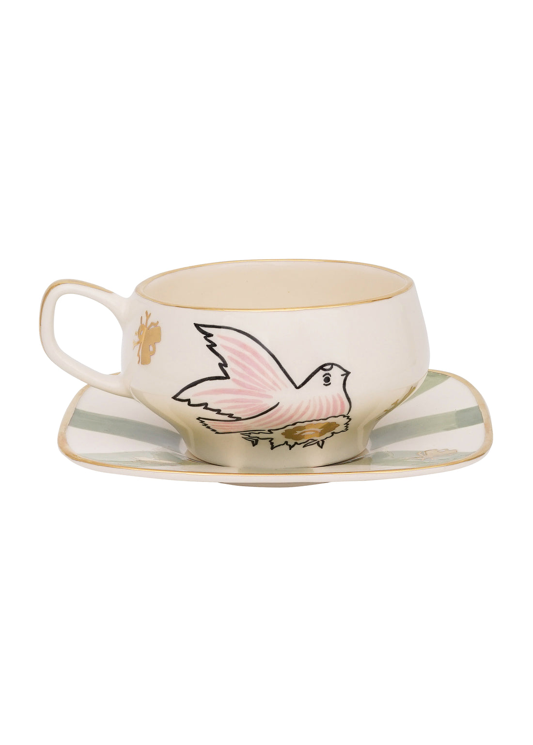 Birdsong tea cup with saucer set